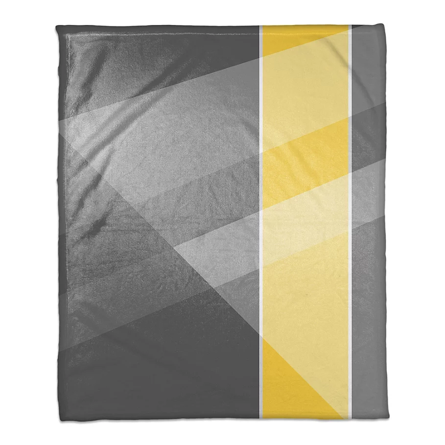 Multi Hue Throw Blanket in GreyYellow