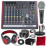 Photo Savings Allen & Heath ZED-10FX Multi-Purpose Miniature Mixer and Premium Bundle w Dynamic Headphones+ Supercardioid Microphone + Much More