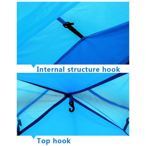  Multi Marketworldcup 3-4 Person Double layer Waterproof Family Camping Hiking Instant Tent US FAST BL