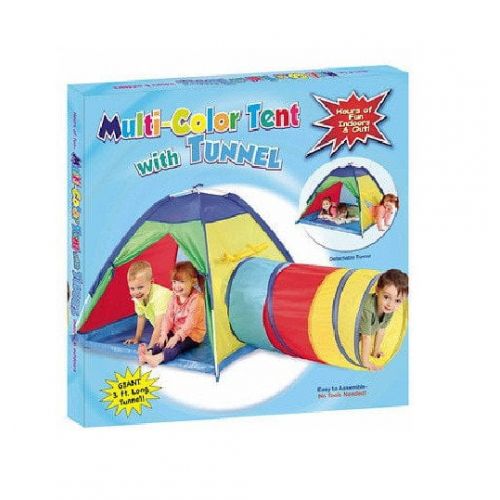  Multicolor Play Tent with Tunnel
