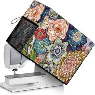 Boho Flower Sewing Machine Cover Durable Polyester Sewing Machine Dust Cover Universal Fit Most Singer and Brther Sewing Machine