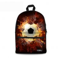 Mumeson Soccer Flame Print Laptop Bag Rucksack School Backpack for Kids Adult Teens