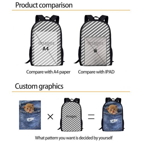  Mumeson Cute Kids School Backpacks Medical Bear Pattern Bookbags Daily Daypack