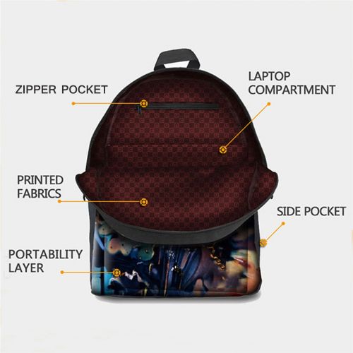  Mumeson Brown Dachshund Clip Art Print Women School Backpacks Travel Bag Kids Book-bags