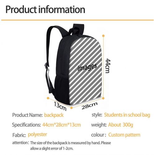  Mumeson Kids Baseball Printed Backpack Book Bag Schoolbag + Lunch Bag for Boys Girls Primary School