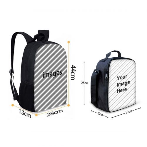  Mumeson Kids Baseball Printed Backpack Book Bag Schoolbag + Lunch Bag for Boys Girls Primary School