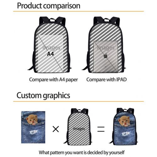  Mumeson Kids Baseball Printed Backpack Book Bag Schoolbag + Lunch Bag for Boys Girls Primary School