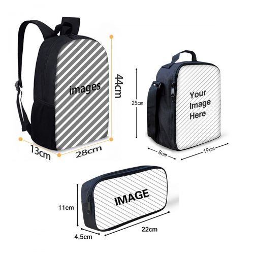  Mumeson Kids Baseball Printed Backpack Book Bag Schoolbag + Lunch Bag for Boys Girls Primary School