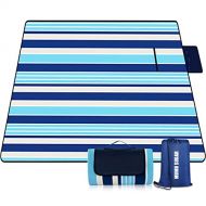Mumu Sugar Outdoor Picnic Blanket, 3-Layer Extra Large (80x80) Waterproof Foldable Picnic Mat - Beach Blanket Sand Proof for Camping,Park,Beach,Hiking, Family Concerts