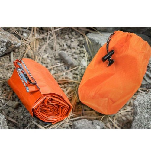  Mumuj 1/3PC Beweglich Notschlafsack Survival Schlafsack,Kaelteschutz Rettungsdecke,Leicht,Thermisch Isolierung Reissfest Polyethylen Wasserdicht fuer Outdoor Camping Oder Indoor Wande