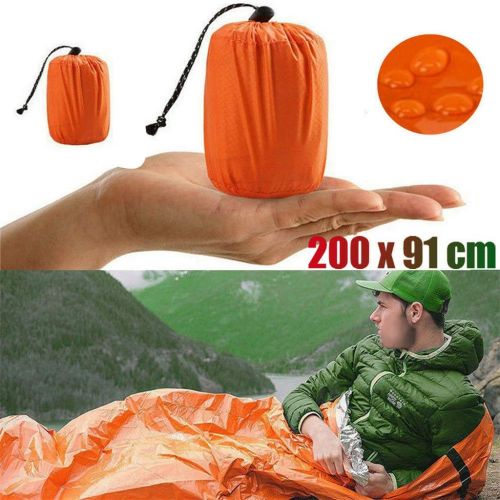  Mumuj 1/3PC Beweglich Notschlafsack Survival Schlafsack,Kaelteschutz Rettungsdecke,Leicht,Thermisch Isolierung Reissfest Polyethylen Wasserdicht fuer Outdoor Camping Oder Indoor Wande