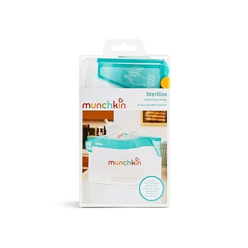 먼치킨 Munchkin® Sterilize™ Microwave Bottle Steam Sterilizer Bags, 30 Uses per Bag, 6 Pack