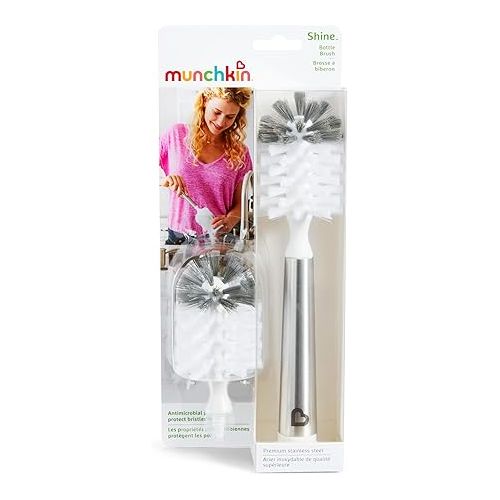 먼치킨 Munchkin® Shine™ Stainless Steel Bottle Brush and Refill Brush Head