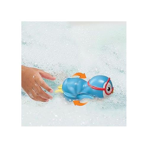 먼치킨 Munchkin® Wind Up Swimming Penguin Baby and Toddler Bath Toy, Blue