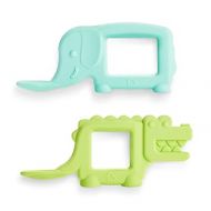 Munchkin® The Baby Toon™ Silicone Teether Spoon, 2 Pack, Elephant/Alligator (As Seen On Shark Tank)