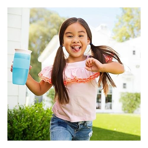 먼치킨 Munchkin® Miracle® 360 Toddler Sippy Cup, Spill Proof, 14 Ounce, Blue