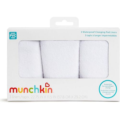 먼치킨 Munchkin® Waterproof Changing Pad Liners, 3 Count