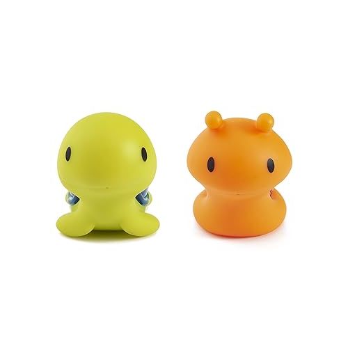 먼치킨 Munchkin® Bath Rattle Squirts - Fun Sensory Bath Learning Toys for Babies and Toddlers, Turtle and Snail, 2 Pack