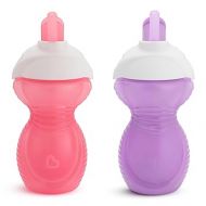 Munchkin® Click Lock™ Flip Straw Toddler Sippy Cup, 9 Ounce, 2 Pack, Pink/Purple