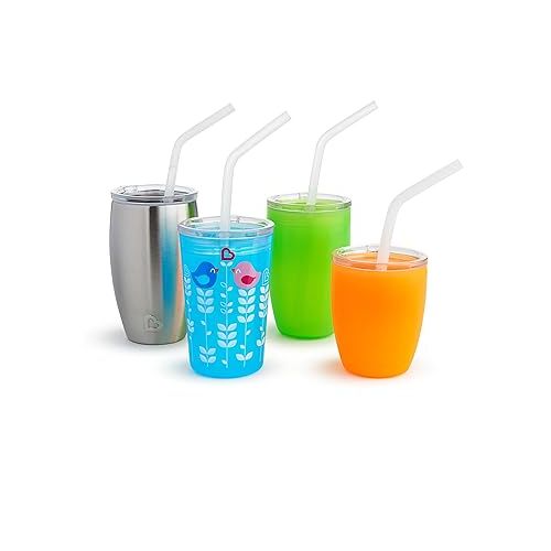 먼치킨 Munchkin® Open Sipper and Straw Lids - Converts Miracle® 360 Cups to Straw Cups and Open Training Cups