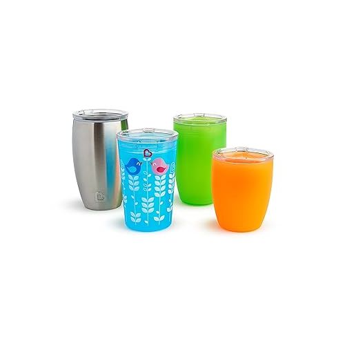 먼치킨 Munchkin® Open Sipper and Straw Lids - Converts Miracle® 360 Cups to Straw Cups and Open Training Cups