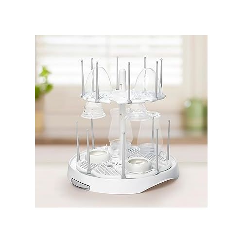 먼치킨 Munchkin® High Capacity Drying Rack for Baby Bottles and Accessories, White