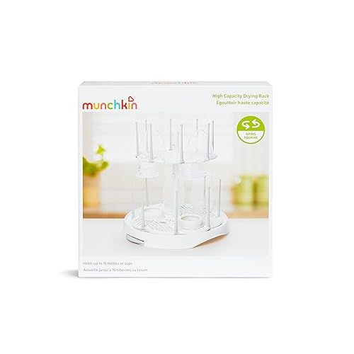 먼치킨 Munchkin® High Capacity Drying Rack for Baby Bottles and Accessories, White