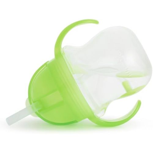 먼치킨 Munchkin Weighted Straw Sippy Cups for Toddlers 7oz, Leak Proof, Freezer/Dishwasher Safe, Easy to Hold - Great toddler cups with straws, Supports Straw-use Education, Straw Cups (Green)