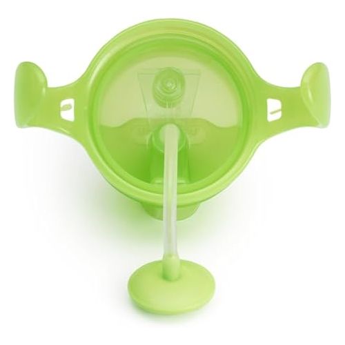 먼치킨 Munchkin Weighted Straw Sippy Cups for Toddlers 7oz, Leak Proof, Freezer/Dishwasher Safe, Easy to Hold - Great toddler cups with straws, Supports Straw-use Education, Straw Cups (Green)