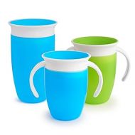 Munchkin® Miracle® 360 Trainer and Toddler Sippy Cup Set, Spill Proof, 7 and 10 Ounce, 3 Pack, Blue/Green