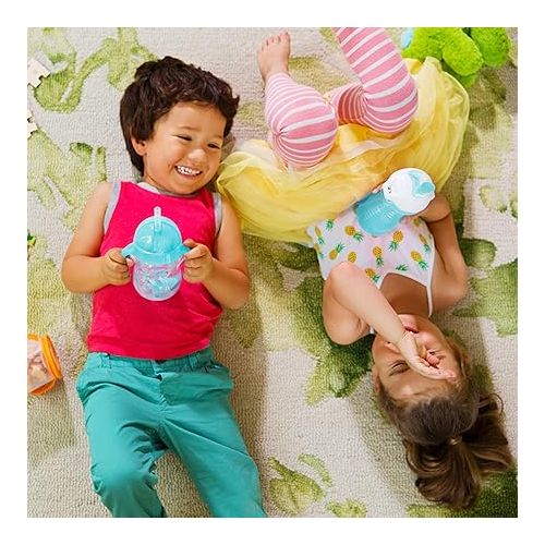 먼치킨 Munchkin® Click Lock™ Bite Proof Sippy Cup, 9 Ounce,2 Count (Pack of 1), Blue/Green