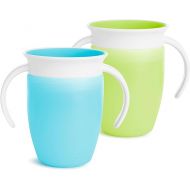 Munchkin® Miracle® 360 Trainer Sippy Cup with Handles, Spill Proof, 7 Ounce, 2 Pack, Green/Blue