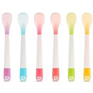 Munchkin Lift Baby and Toddler Spoons, Rest Keeps Tip Off Table, Multicolored, 6 Pack