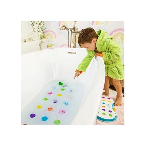 먼치킨 Munchkin® Dots™ Bath Mat for Kids, Multicolored, 30.5x14.25 Inch