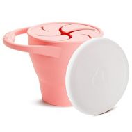Munchkin® C’est Silicone! Collapsible Toddler Snack Catcher® Cup with Lid, Coral