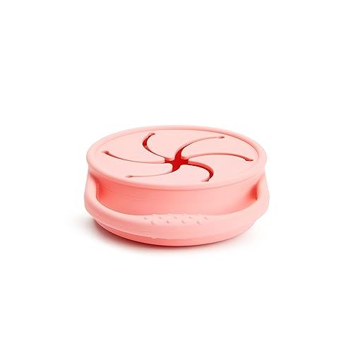 먼치킨 Munchkin® C’est Silicone! Collapsible Toddler Snack Catcher® Cup with Lid, Coral