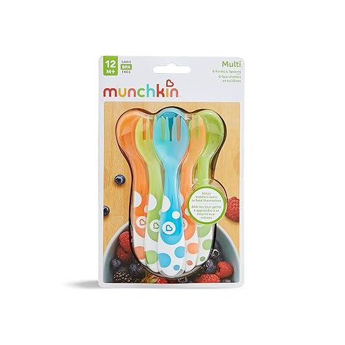 먼치킨 Munchkin® Multi™ Toddler Forks and Spoons, 6 Pack