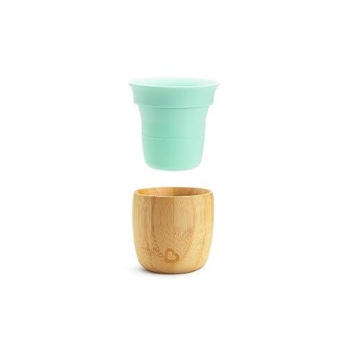 먼치킨 Munchkin® Bambou™ 5oz Open Training Cup for Babies and Toddlers, Non-Toxic Bamboo and Food-Grade Silicone