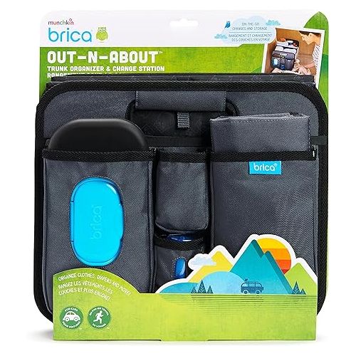 먼치킨 Munchkin® Brica® Out-n-About™ Collapsible Trunk Organizer & Diaper Changing Station