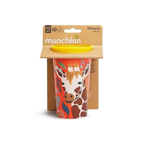 먼치킨 Munchkin® Miracle® 360 Wildlove Sippy Cup, 9 Oz, Giraffe