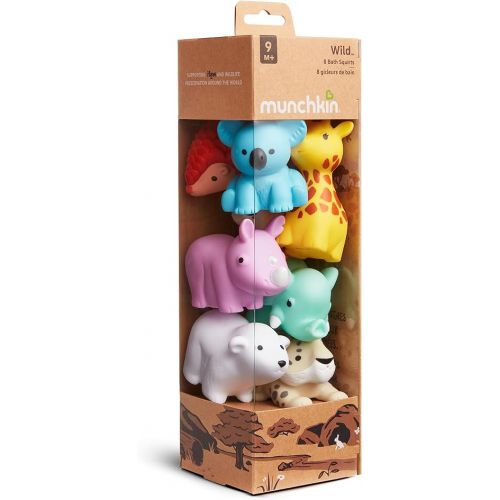 먼치킨 Munchkin® Wild™ Animal Baby and Toddler Bath Toy Squirts, 8 Pack