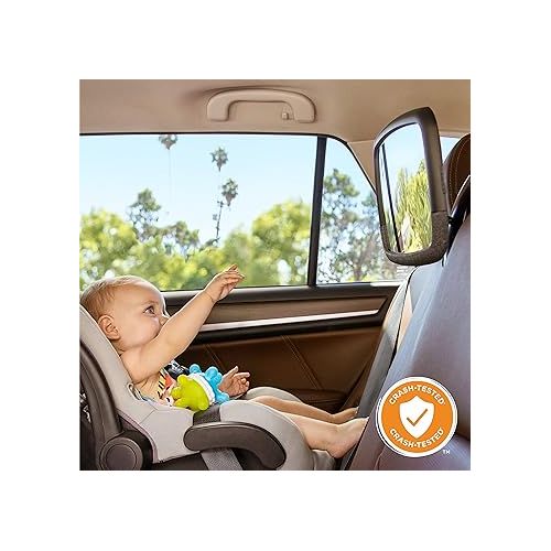 먼치킨 Munchkin® Brica® 360 Pivot Baby in-Sight® Wide Angle Adjustable Car Mirror, Crash Tested and Shatter Resistant, Black