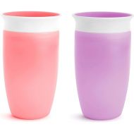 Munchkin® Miracle® 360 Toddler Sippy Cup, Spill Proof, 10 Ounce, 2 Pack, Pink/Purple