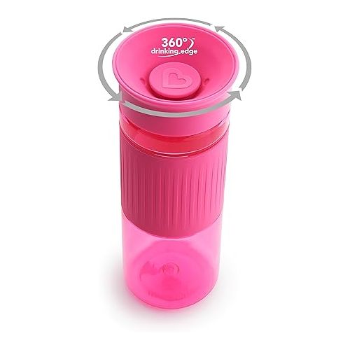 먼치킨 Munchkin® Miracle® 360 Spill Proof Sippy Cup, 24 Ounce, Pink - Great for Toddlers, Big Kids or Adults