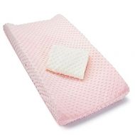 Munchkin® Diaper Changing Pad Covers, 2 Pack, Pink/White - Fits Standard Contoured Changing Pads