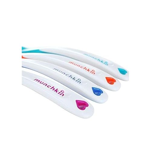 먼치킨 Munchkin® White Hot® Safety Baby Spoons, BPA Free, 4 Pack, Polypropylene