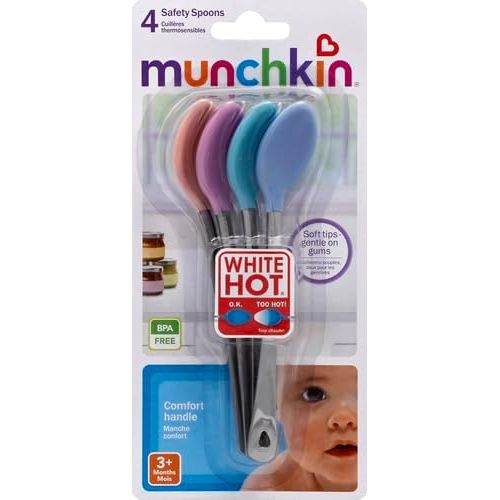 먼치킨 Munchkin® White Hot® Safety Baby Spoons, 4 Pack
