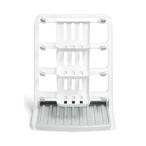 먼치킨 Munchkin® Tidy Dry™ Space Saving Vertical Bottle Drying Rack for Baby Bottles and Accessories, White