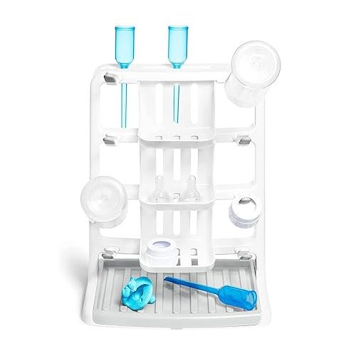 먼치킨 Munchkin® Tidy Dry™ Space Saving Vertical Bottle Drying Rack for Baby Bottles and Accessories, White