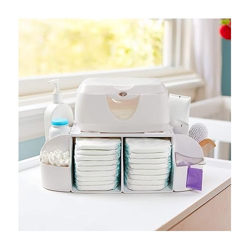 먼치킨 Munchkin® Diaper Change Organizer, Green/white